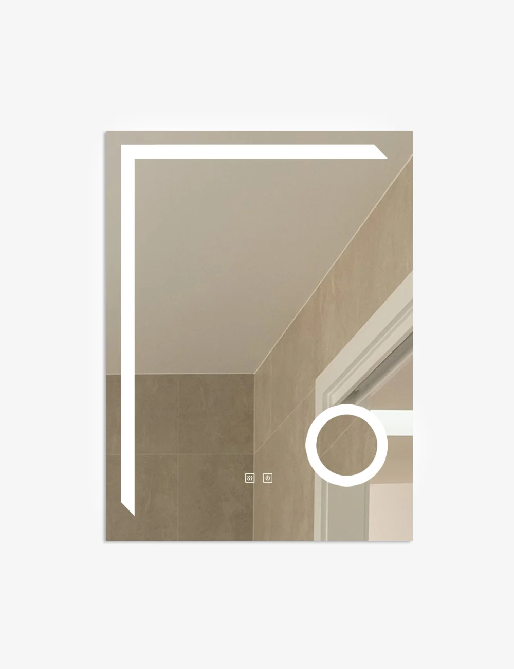 Oglinda Cu LED J101 pentru baie 60x80 cm Sistem Dezaburire Senzor Touch Trei Tipuri de Lumina Smack [1]