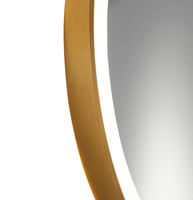 Oglinda Cu LED J106 pentru baie 70 cm Sistem Dezaburire Senzor Touch Trei Tipuri de Lumina Rama Aurie [6]