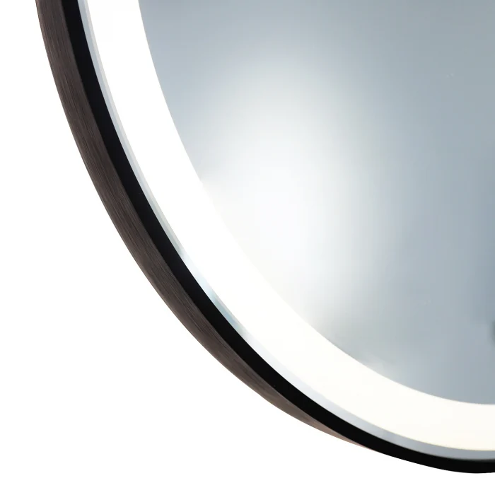 Oglinda Cu LED J110 pentru baie 70 cm Sistem Dezaburire Senzor Touch Trei Tipuri de Lumina Rama Negru Mat Smack [6]