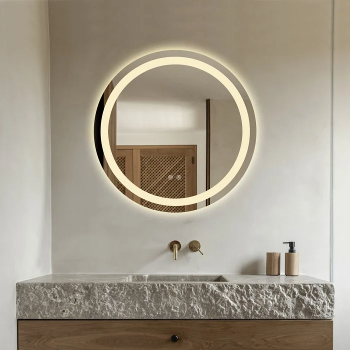 Oglinda Cu LED J112-6060 pentru baie 60 cm Sistem Dezaburire Senzor Touch Trei Tipuri de Lumina Smack [2]