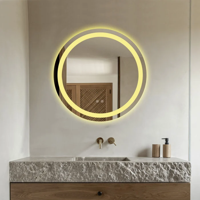 Oglinda Cu LED J112-6060 pentru baie 60 cm Sistem Dezaburire Senzor Touch Trei Tipuri de Lumina Smack [3]