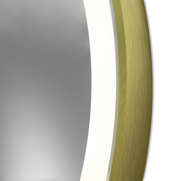 Oglinda Cu LED J126 pentru baie 70 cm Sistem Dezaburire Senzor Touch Trei Tipuri de Lumina Rama Bronz Antichizat Smack [6]