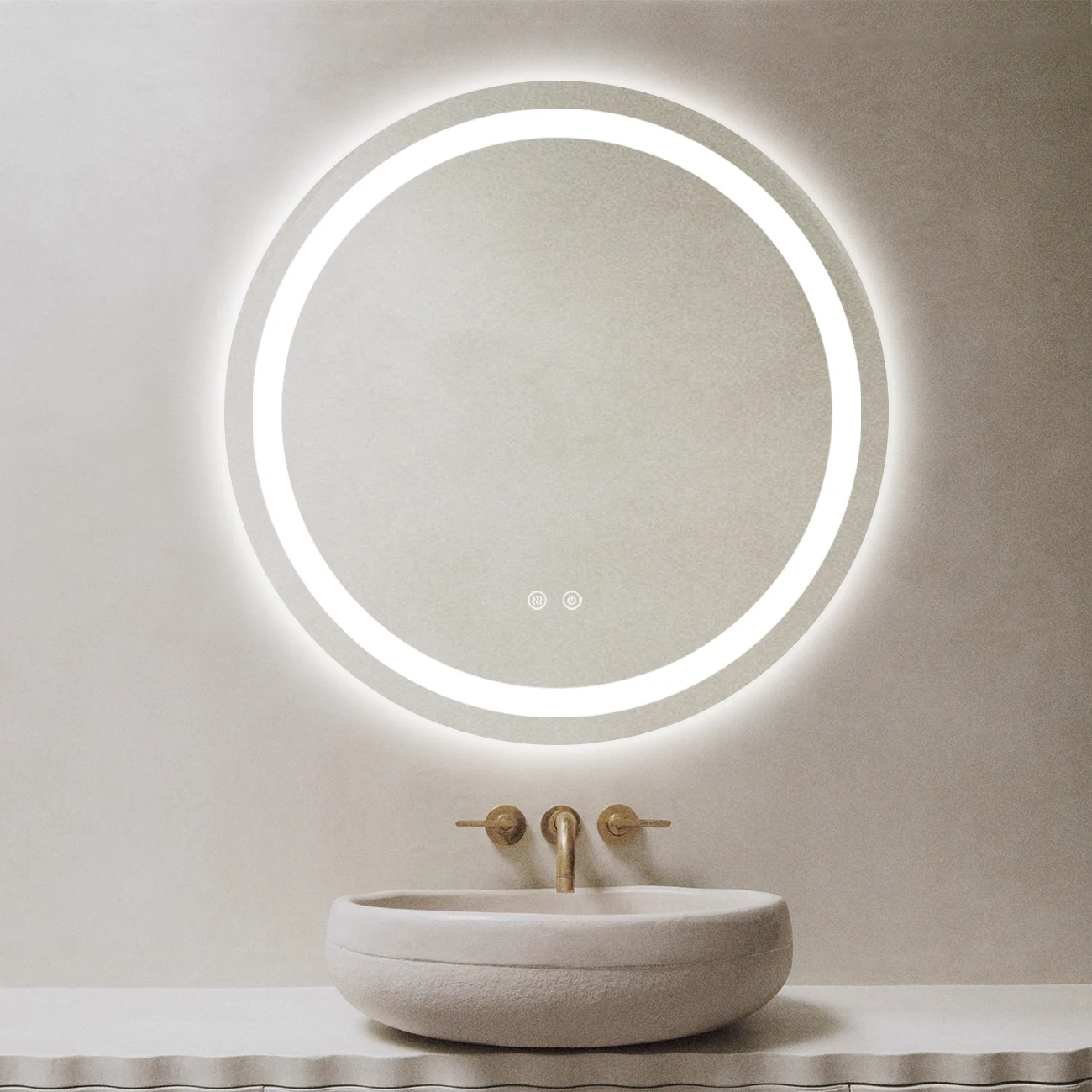 OGLINDA CU LED PENTRU BAIE 70 CM SISTEM DEZABURIRE SENZOR TOUCH TREI TIPURI DE LUMINA J105 Smack [1]