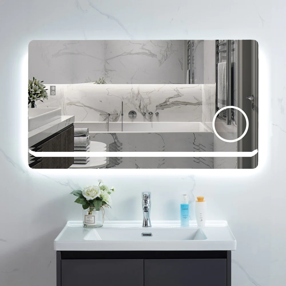 Oglinda Cu LED Si Touch Lupa Cosmetica 90 X 60 Cm Smack J25 [4]