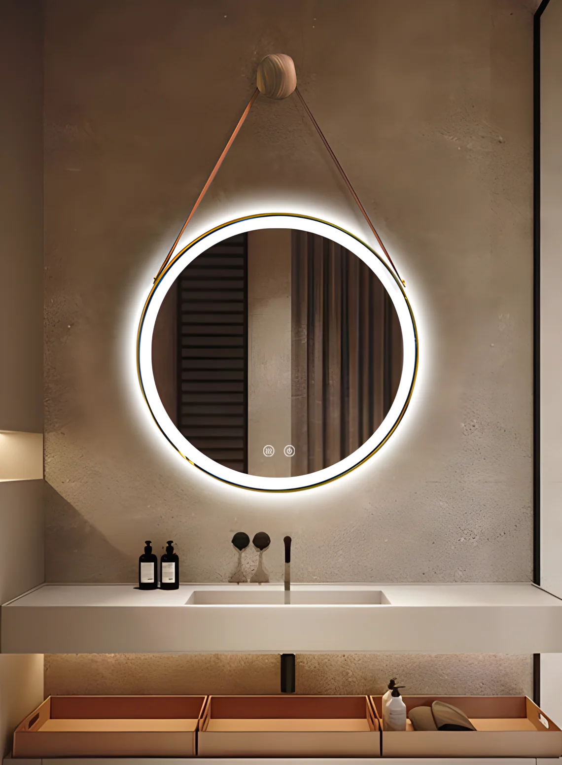 Oglinda Led Si Touch Cu Functie Dezaburire 3 Tipuri De Lumina 60 X 60 Cm J148 Smack [3]