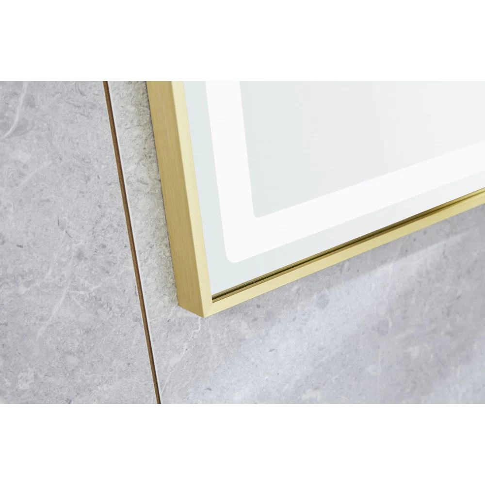 Oglinda LED Si Touch Cu Functie Dezaburire 80 X 60 Cm Rama Bronz Antichizat Smack J107 [3]