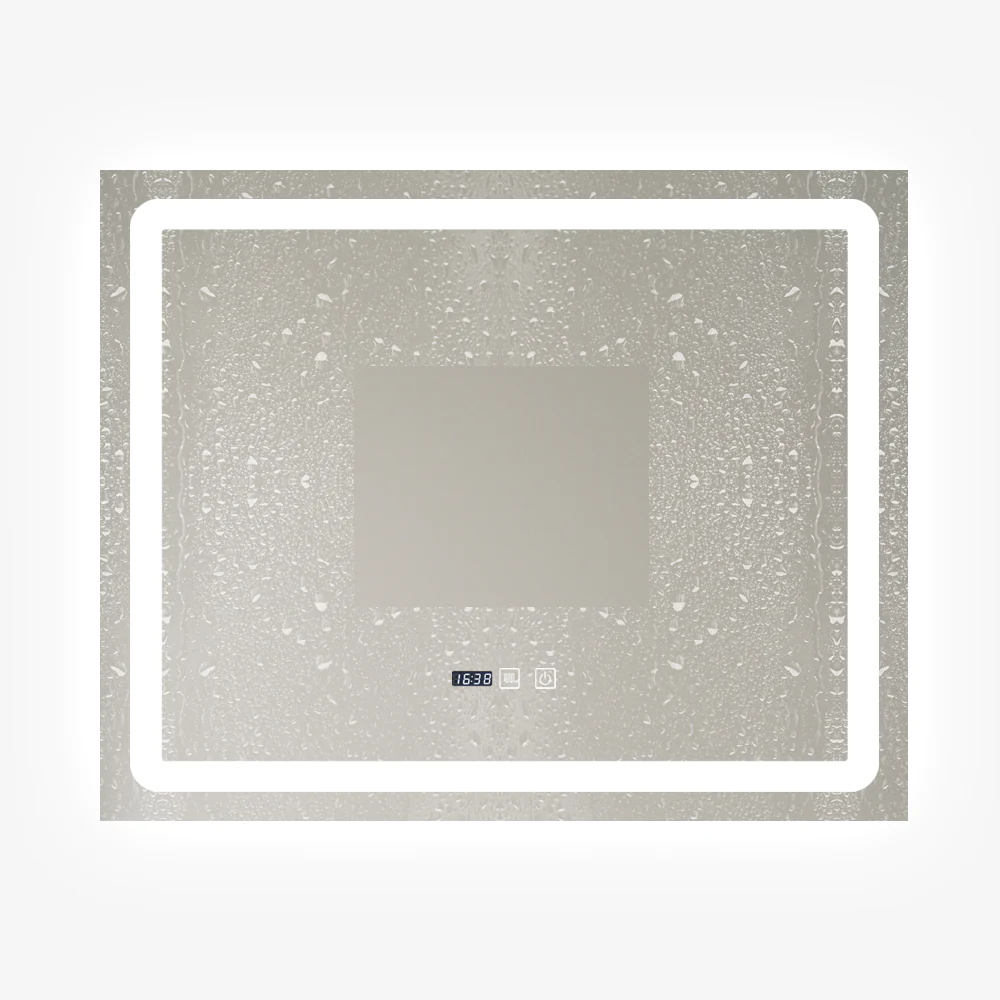 Oglinda LED Si Touch Cu Functie Dezaburire Si Ceas 80 X 65 Cm  J49 Smack [2]