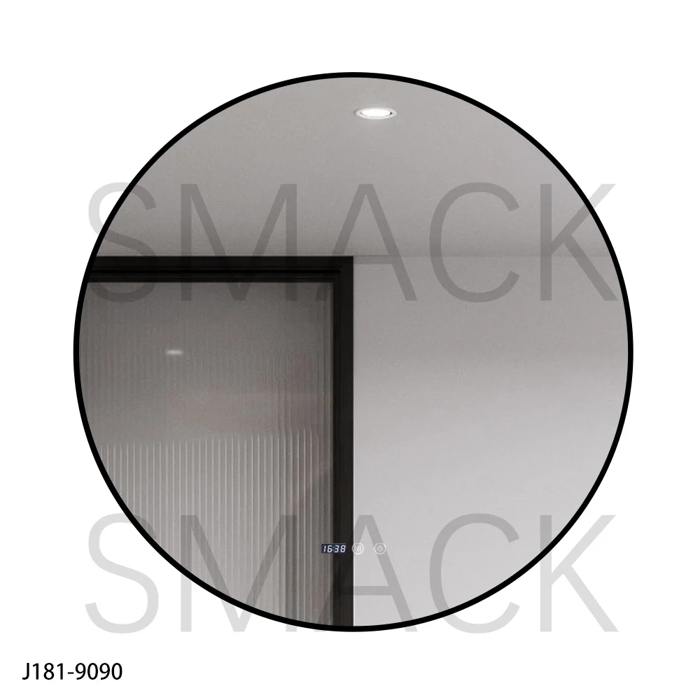Oglindă LED Touch Premium Dezaburire Rama Negra 3 Tipuri Lumină  Smack J181-80 [1]
