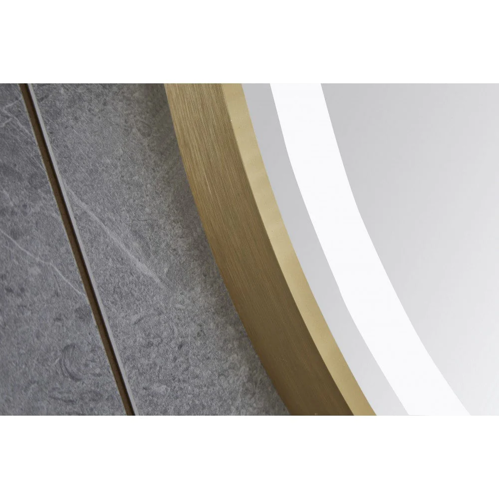 Oglinda Rotunda 70 X 70cm Iluminta Functie Dezaburire Rama Bronz Antichizat Led Touch Smack J26 [5]