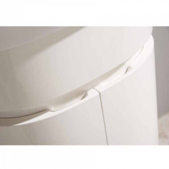 Set Mobilier Baie Smack Lavoar Ceramic Si Oglinda 7384 Alb 60 cm [4]