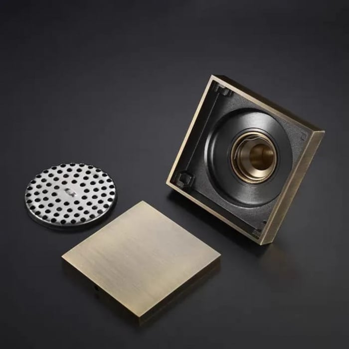 Sifon pardoseala sistem antimiros, Alama Smack 100 mm Bronz Antichizat 8764FG [2]