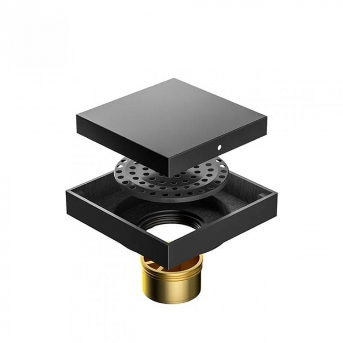 Sifon pardoseala sistem antimiros Alama Smack 100 mm Negru 8764HS [5]