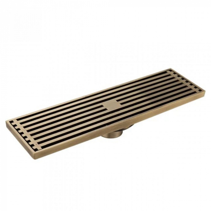 Sifon pardoseala sistem antimiros Alama Smack 30x10 cm Bronz Antichizat tip Rigola DL-8002FG [1]