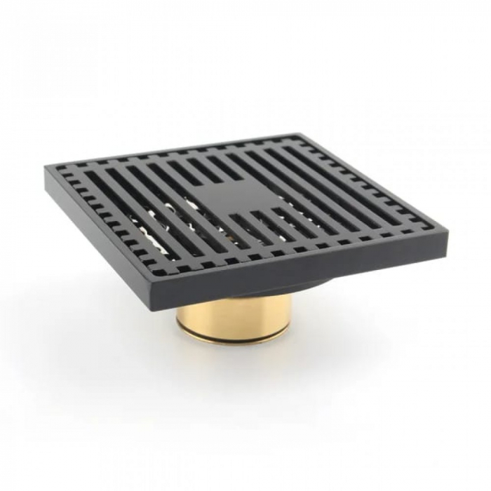Sifon pardoseala sistem antimiros Smack Alama 100 mm Negru Mat tip Rigola 8758HS [1]