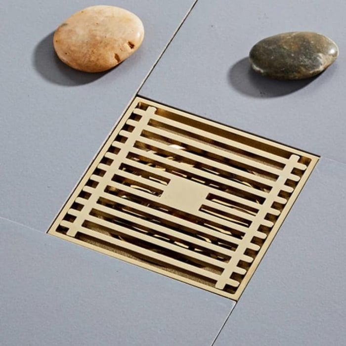 Sifon pardoseala sistem antimiros Smack Alama 100 mm Bronz Antichizat tip Rigola 8758FG [1]