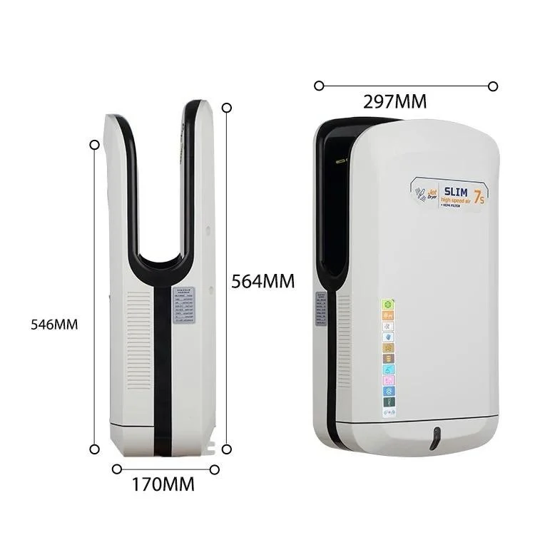 Uscător de Mâini Senzor JetSlim 1800W Alb Filtru HEPA 8621-2 gri Smack [3]