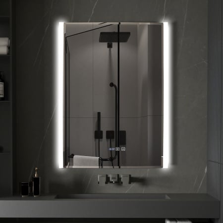 Oglinda Cu LED J189 pentru baie 60x80 cm Sistem Dezaburire Senzor Touch Ceas Trei Tipuri de Lumina Smack [5]