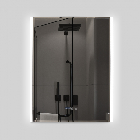 Oglinda Cu LED J189 pentru baie 60x80 cm Sistem Dezaburire Senzor Touch Ceas Trei Tipuri de Lumina Smack [6]