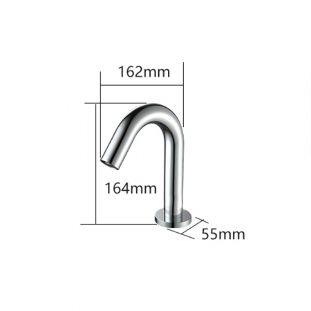 Baterie lavoar cu senzor Silver Stream design modern din alama mica crom RW150L Smack [2]