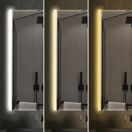 Oglinda Cu LED J189 pentru baie 60x80 cm Sistem Dezaburire Senzor Touch Ceas Trei Tipuri de Lumina Smack [7]