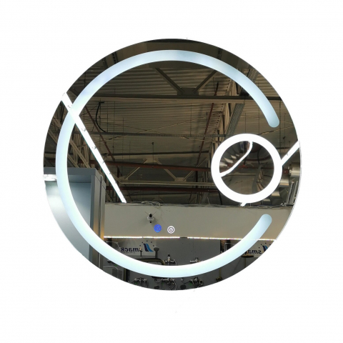 Oglinda Rotunda 70 X 70cm Iluminta Functie Dezaburire lupa Cosmetica  Led Touch Smack  J13 [1]