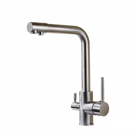 Baterii bucatarie - Baterie Bucatarie cu 3 Cai Inox Apa Filtrata 1754 Smack