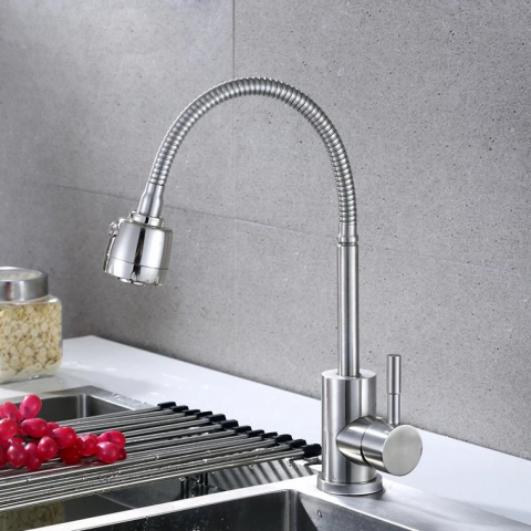 Baterie Bucatarie Flexibila Inox Smack 1711 [1]
