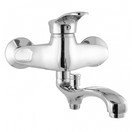 Baterii dus - Baterie cada din alama 8045S monocomanda finisaj crom para si furtun inclus SMACK