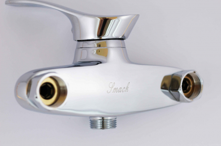 Baterie cada din alama 8045S monocomanda finisaj crom para si furtun inclus SMACK [3]