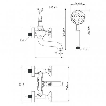 Baterie Cada Retro Smack 8361-1Q bronz retro lucios [6]