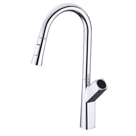 Baterii bucatarie - Baterie de bucatarie Clever SMK5016 design modern cu afisaj temperatura crom Smack