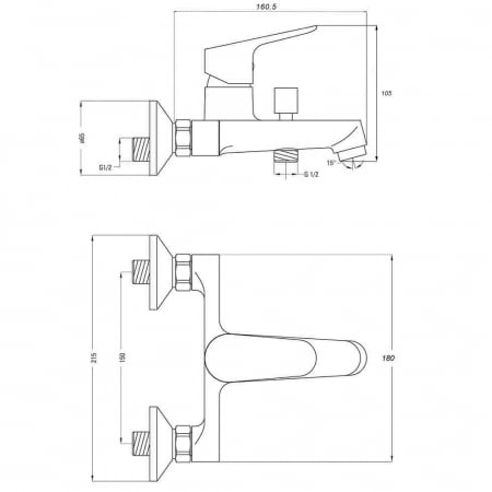 Baterie de cada cu teava fixa Smack 8751 alama [6]