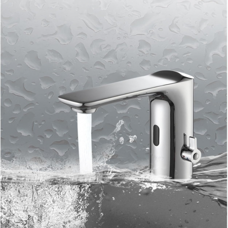 Baterie lavoar cu senzor Aqua Essence design modern din alama crom SMK1209 Smack [1]