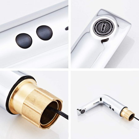 Baterie lavoar cu senzor Chrome Neo design modern din alama crom SMK158 Smack [3]