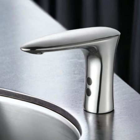 Baterie lavoar cu senzor Nova Sync design modern din alama crom RW-187 Smack [3]