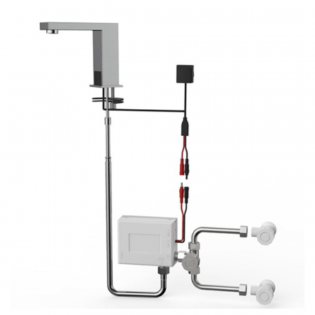 Baterie lavoar cu senzor Pure Flow design modern din alama crom SMK1022 Smack [3]