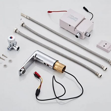 Baterie lavoar cu senzor Silver Reflection design modern din alama crom RW157 Smack [2]