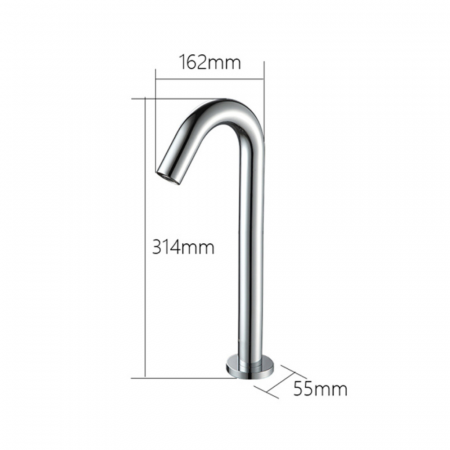 Baterie lavoar cu senzor Silver Stream design modern din alama medie crom RW150H Smack [2]