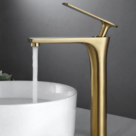 Baterii baie - Baterie lavoar Distinct Golden design modern din alama auriu SMK034 Smack