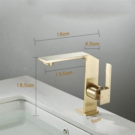 Baterie lavoar Distinct Minimal design modern din alama auriu SMK025 Smack [4]