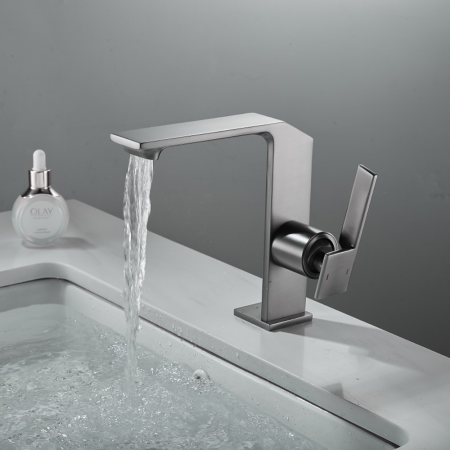 Baterie lavoar Distinct Minimal design modern din alama gri mat SMK024 Smack [3]