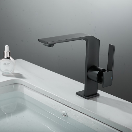 Baterii baie - Baterie lavoar Distinct Minimal design modern din alama negru SMK027 Smack