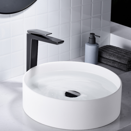 Baterie lavoar Minimal Concept SMK5007-2 design modern inalta gri inchis Smack [1]