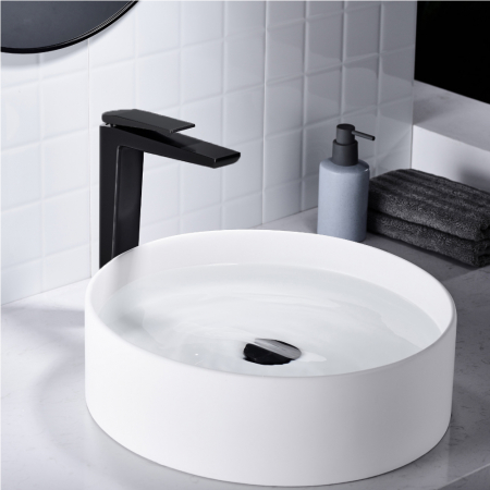 Baterie lavoar Minimal Concept SMK5007-1 design modern inalta negru Smack [1]