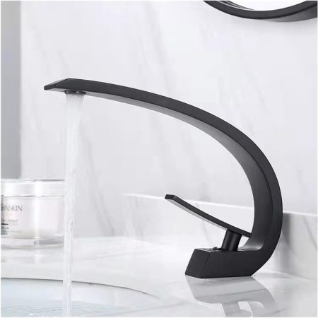 Baterie lavoar Neo Black design modern din alama negru SMK022 Smack [1]