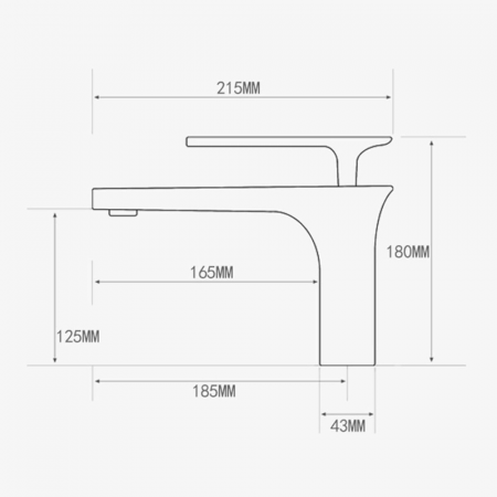 Baterie lavoar Nordic White design modern din alama medie alb SMK030 Smack [2]