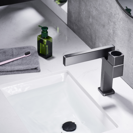 Baterie lavoar Premium Concept SMK5018-1 design modern cu afisaj temperatura negru [1]