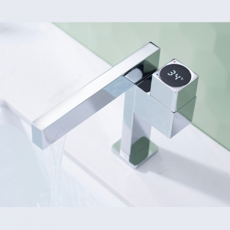 Baterii baie - Baterie lavoar Premium Concept SMK5018 design modern cu afisaj temperatura crom Smack