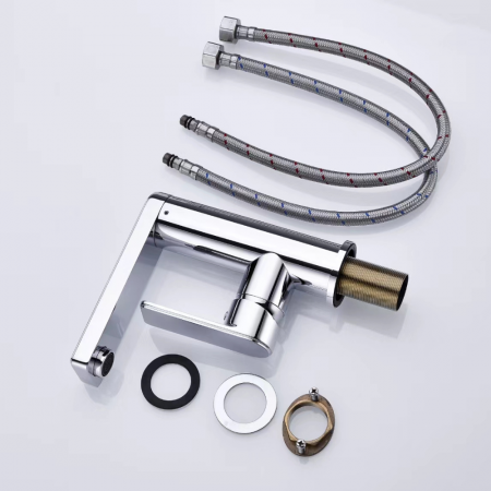 Baterie lavoar Silver Simplicity SMK5022 design modern din alama crom Smack [3]