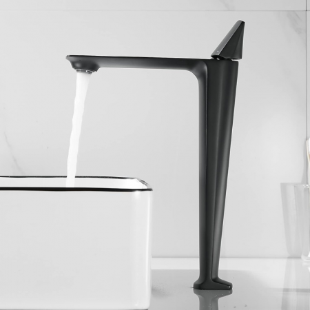 Baterie lavoar Urban Nova design modern din alama inalta negru SMK007 Smack [2]